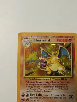 CHARIZARD 4/102 HOLO RARE BASE SET UNLIMITED POKEMON HP- - Image 2