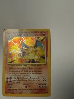 CHARIZARD 4/102 HOLO RARE BASE SET UNLIMITED POKEMON HP- - Image 3