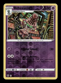 Beheeyem Silver Tempest 080/195 Pokemon Reverse Holo LP Shinji Kanda - Image 1