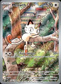 Meowth 106/094 Holo - Pokemon ME02: Phantasmal Flames - NM - Image 1