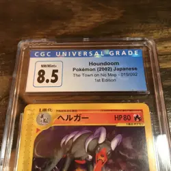 VTG Pokemon Japanese Houndoom Town on No Map 1st Ed. 019/092 CGC 8.5 NM/MINT+ - Image 2
