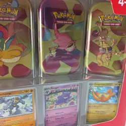 2025 Pokemon Scarlet and Violet 151 Mini Tin 4-Pack Sealed - Image 3