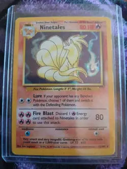 1999 POKEMON NINETAILS HOLO BASE SET #12/102 - Image 1