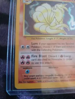 1999 POKEMON NINETAILS HOLO BASE SET #12/102 - Image 2