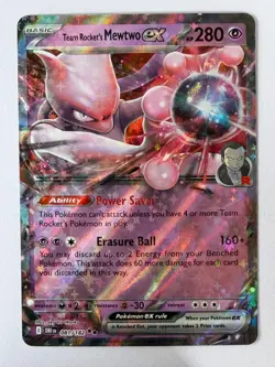 Pokemon Team Rocket's Mewtwo Ex Double Rare Holo Destined Rivals 081/182 - Image 1