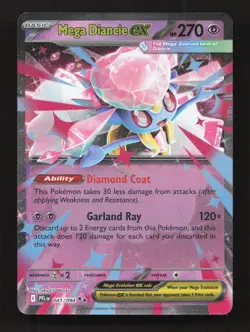Mega Diancie ex 041/094 Double Rare Phantasmal Flames Pokemon Near Mint - Image 1