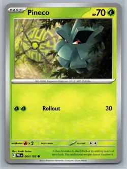 Pineco 4/193 Paldea Evolved Common Pokemon TCG 2023 - Image 1