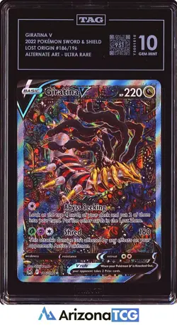 Pokemon 2022 Giratina V 186/196 Alternate Art UR Lost Origin GEM MINT TAG 10 - Image 1