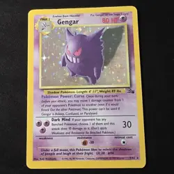 Pokemon TCG Gengar 5/62 Fossil Set UNLIMITED Holofoil Rare - Image 1