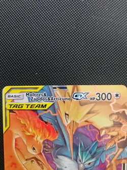 Pokemon Moltres Zapdos & Articuno GX 44/68 Hidden Fates Ultra Rare Full Art NM - Image 2