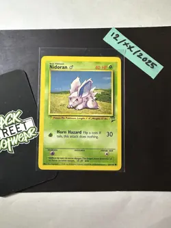 Nidoran 83/130, Pokemon Base Set 2, Pokemon TCG, 2000, Common, Vintage, NM - Image 3