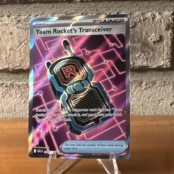 Pokemon TCG Team Rocket's Transceiver Trainer Item Full Art Foil 263/217 - Image 1