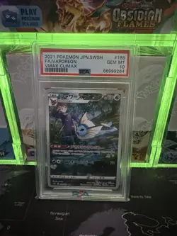 PSA 10 Japanese Pokemon Vaporeon Vmax Climax 189/184 💧 - Image 1