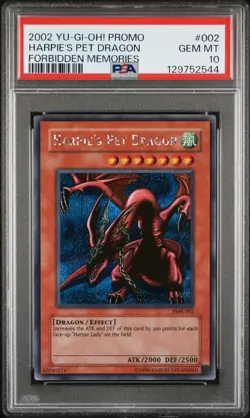 2002 Yu-Gi-Oh! FMR-002 Harpie's Pet Dragon Forbidden Memories PSA 10 Gem Mint - Image 1