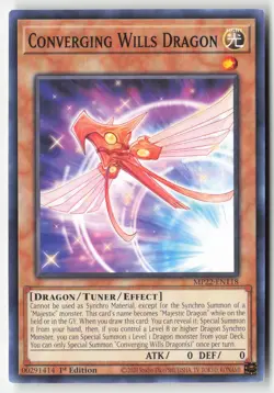 Yugioh - Converging Wills Dragon MP22-EN118 1st Edition - 2022 Tin of the Pharao - Image 1