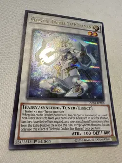 Yu-Gi-Oh! Celestial Double Star Shaman DUSA-EN018 1st Ed Ultra Rare HP (photos) - Image 2