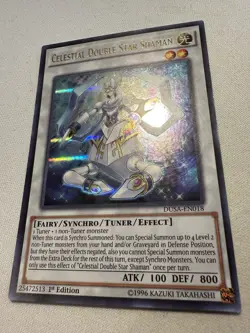 Yu-Gi-Oh! Celestial Double Star Shaman DUSA-EN018 1st Ed Ultra Rare HP (photos) - Image 3