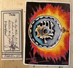 MTG ARTIST PROOF Italian Disenchant AP Sketch Amy WEBER Magic - Image 1