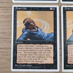 Drain Life Playset 4th Edition Mtg Magic The Gathering Vintage - Image 2