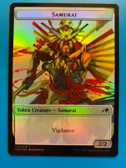 MTG 1x FOIL Pilot / Samurai Token Kamigawa: Neon Dynasty Magic Gathering x1 NM - Image 2