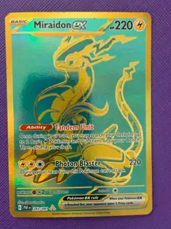 Pokemon TCG Miraidon ex SV: Paldean Fates 243/091 Holo Hyper Rare Card HP - Image 1