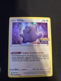 Ditto Pokemon GO #053/078 Holo Holo Rare Pokemon Card NM/MINT - Image 1