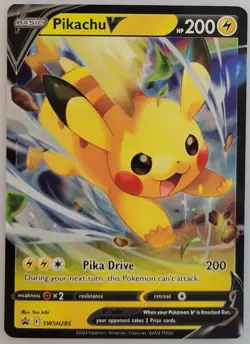 Pikachu V SWSH285 POKEMON SWSH: Sword & Shield Promo Cards Holo NM - Image 1