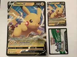 Pokemon Shining Fates Pikachu V Promo SWSH061 +Jumbo+🔥🔥10xCode card Bundle🔥🔥 - Image 1