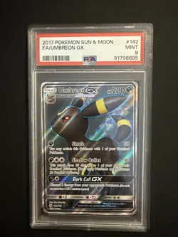 Pokemon - Umbreon GX 142/149 Full Art Holo - Sun & Moon - Graded PSA 9 - Image 1