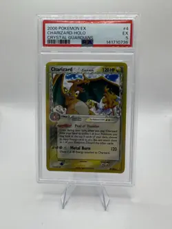 2006 Pokemon TCG Crystal Guardians Charizard EX Holo Rare 4/100 PSA 5 - Image 1