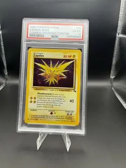 Pokemon TCG Zapdos 15/62 Fossil Unlimited Holo Rare HP - Image 1