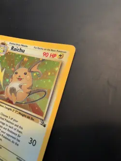 Pokemon Raichu Fossil 1st Edition Holo Rare #14/62 NM 90 HP - Image 4
