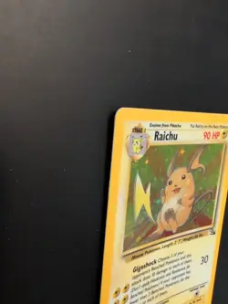 Pokemon Raichu Fossil 1st Edition Holo Rare #14/62 NM 90 HP - Image 5