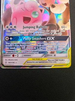 2019 Pokemon Mega Lopunny & Jigglypuff GX 165/236 Sm-Cosmic Eclipse Holo - Image 3