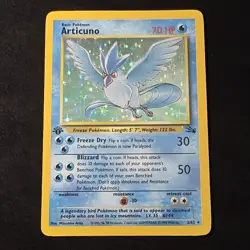 Articuno - 1st Edition Holo - 2/62 Fossil Set - Pokemon TCG - 1999 - Image 1