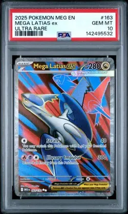 2025 POKEMON MEG MEGA LATIAS EX FULL ART - EN-MEGA EVOLUTION 163 PSA 10 - Image 1