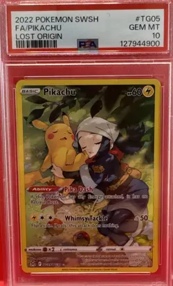 Pokemon Pikachu Full Art TG05 2022 Lost Origin Trainer Gallery PSA 10 GEM MINT - Image 2