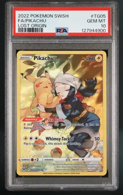 Pokemon Pikachu Full Art TG05 2022 Lost Origin Trainer Gallery PSA 10 GEM MINT - Image 3