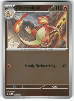 POKEMON CHARMELEON 012/094 COMMON PHANTASMAL FLAMES REVERSE HOLO NM - Image 1