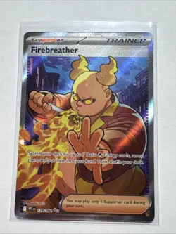 Pokemon Phantasmal Flames Firebreather 119/094 Full Art Trainer Ultra Rare - Image 1