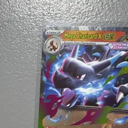 2025 Pokemon Phantasmal Flames PFL EN Mega Charizard X ex Double Rare #013/094 - Image 3