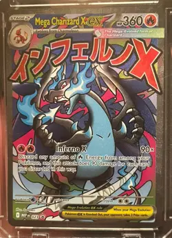 Pokemon TCG Mega Charizard X EX 023 Me: Mega Evolution Promo Holo 360 HP - Image 1