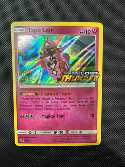 Pokemon - Tapu Lele SM152 Lost Thunder Prerelease Stamped Staff Promo - Image 1