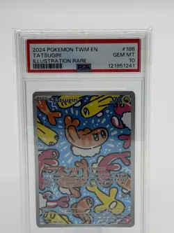2024 POKEMON TWM EN-TWILIGHT MASQUERADE ILLUSTRATION RARE #186 TATSUGIRI PSA 10 - Image 1