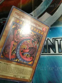 Yu-Gi-Oh! Uria, Lord of Searing Flames CT03-EN005 Limited Secret HP/Damaged - Image 2