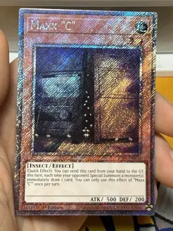 Yu-Gi-Oh! TCG Maxx "C" 1st Ed PLATINUM SECRET RARE Mint - Near Mint Condition - Image 1