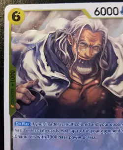 Silvers Rayleigh OP14-108 Foil Rare The Azure Sea's Seven One Piece Card Game - Image 2