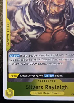 Silvers Rayleigh OP14-108 Foil Rare The Azure Sea's Seven One Piece Card Game - Image 4