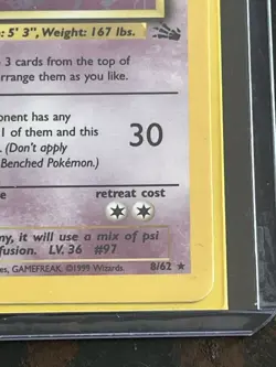 Hypno 1st Edition Holo Fossil Set 8/62 - Pokemon Card - Image 4
