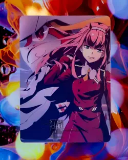 Zero Two 002 Darling in the Franxx Custom Flash Card Anime Waifu ACG Double Side - Image 2